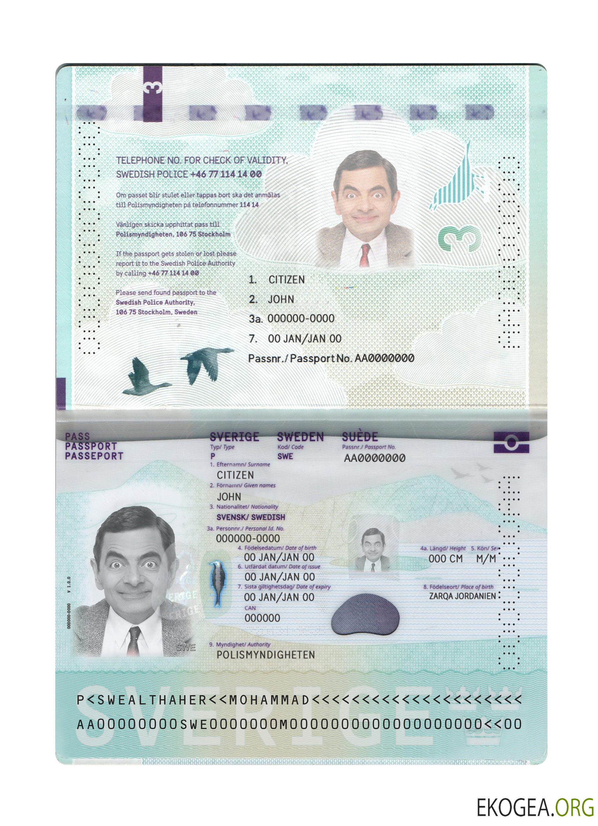 Passeport suédois nouveau 2022 présent